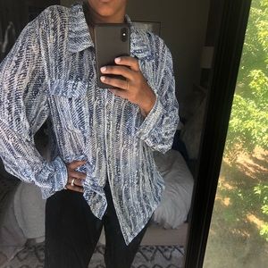 Vera wang sheer blouse